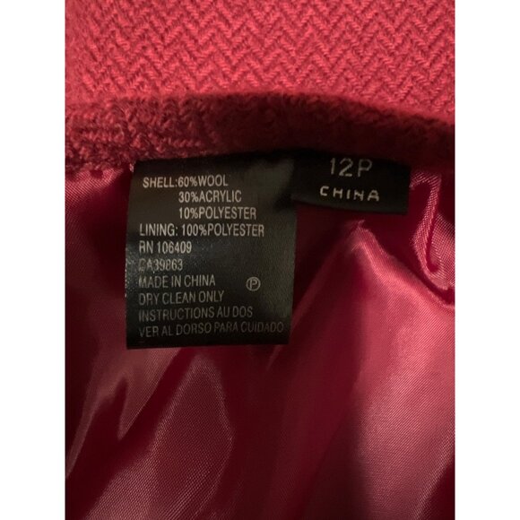 Tahari Women's Skirt Petite Red Wool Blend Pleated Short  Size 12P 12 NEW - Picture 6 of 8